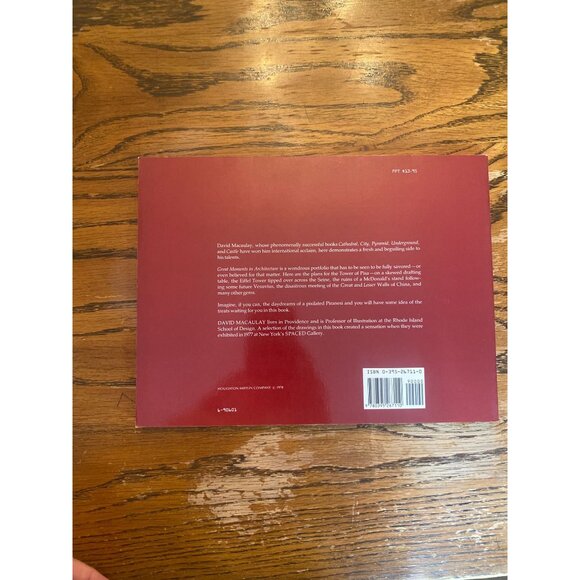 David Macaulay Great Moments In Architecture Hardcover 1978 Illustrated Book - Picture 8 of 8